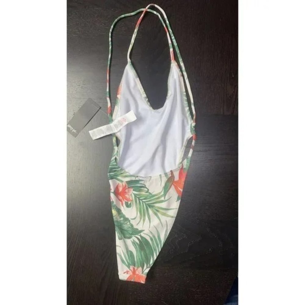 NWT Nasty Gal Just Sayin' High Palm Tree One-Piece Swim Suit - Picture 4 of 4